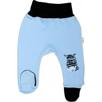Kojenecké oblečení Baby Nellys Kojenecké polodupačky, modré - Zebra | Velikost koj. oblečení: 56 (1-2m)