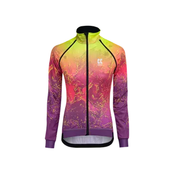 Cyklistická bunda KALAS MOTION Z6 | Membránová Cyklistická bunda | Neon Lava Blend | DÁMSKÁ | Velikost: 6/XXL