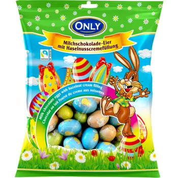 Čokoláda Only Čokoládová vajíčka plněné lískooříškovým krémem velká 400 g - originál z Německa