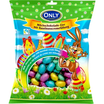 Cukrovinka Only Čokoládová vajíčka plněné lískooříškovým krémem malá 400 g - originál z Německa