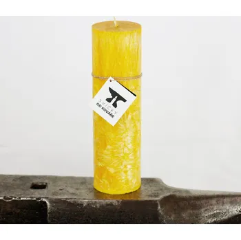 Solná lampa Žlutá Válec velký - Bez svícnu