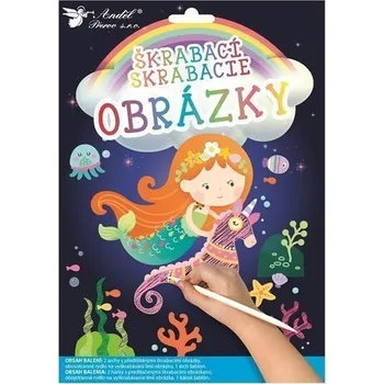 Vyškrabávací obrázky - Mořská panna 16,5 x 21 cm (2 ks)