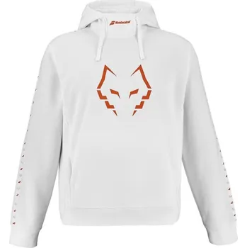 Pánská mikina BABOLAT MEN HOOD SWEAT LEBRON WHITE / WHITE - S
