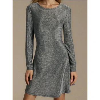 Dámské šaty Sinsay - Minišaty - sříbrná - 576FI-SLV - 576FI-SLV-XL