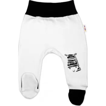 Kojenecké oblečení Baby Nellys Kojenecké polodupačky, bílé - Zebra | Velikost koj. oblečení: 62 (2-3m)