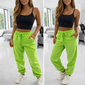 Dámské kalhoty Světové Zboží Dámske fleecové tepláky - zelená