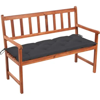 Zahradní lavice zahrada-XL Zahradní lavice s poduškou 120 cm masivní akáciové dřevo 3063783