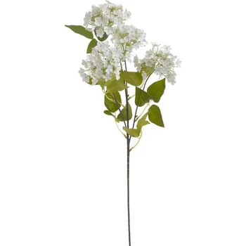 umělá květina Hortenzie větvička 63 cm - bílá