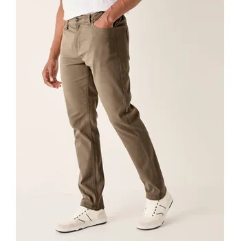 Dámské kalhoty Kalhoty s 5 kapsami a pružným pasem béžová 44