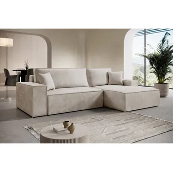 Sedací souprava Rozkládací rohová sedačka ADONIS 261x160 béžová