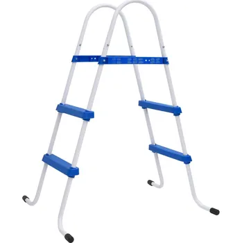 Bazénové schůdky vidaXL Bazénový žebřík modrý a bílý 84 cm ocel