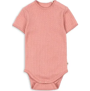 Kojenecký body Bavlněné kojenecké body Konges Sløjd MINNIE SS BODY GOTS KS105008.PPY2 růžová 30X, vel. 74