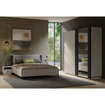 Ložnicová sestava Ložnice Allmo A - kašmír + antracit