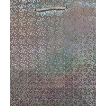 Dárková taška Dárková taška velká hologram Stříbrná