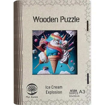 Hračka Dřevěné puzzle/Zmrzlinová exploze A3