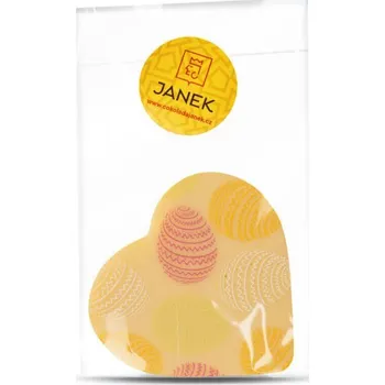 Čokoláda JANEK Bílé čokoládové srdíčko s velikonočním potiskem 14 g