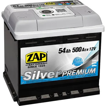Auto-moto baterie autobaterie ZAP Silver Premium 54Ah 12V 500A 206x175x190