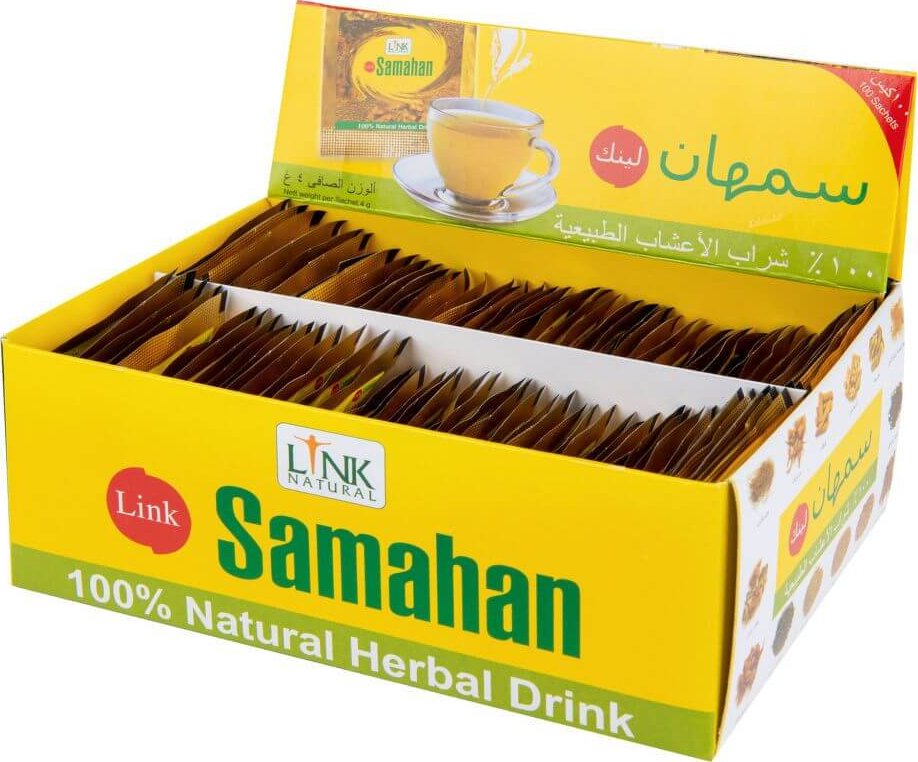 Link Natural Samahan, ájurvédský bylinný čaj, 100 ks Se zázvorem, pepřem a lékořicí, doplněk stravy