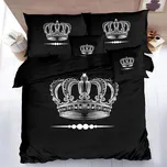 Bavlissimo 7-dílné povlečení královská koruna 3 D černá 140x200 na dvě postele 98506359