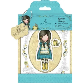 Výtvarná sada Santoro Gorjuss Gumová cling razítka - Malý přítel 3 ks