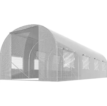 Skleník Plonos 4974-B Zahradní fóliový tunel 2,5 x 4 m, 140 g/m², bílý