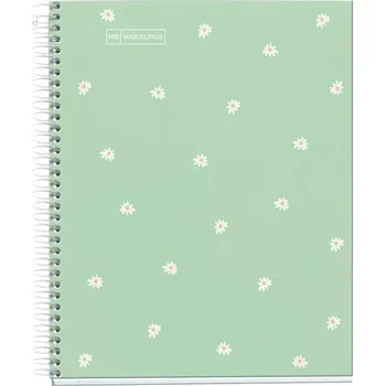 Blok Miquelrius Květiny A5 poznámkový blok 90 g - zelený