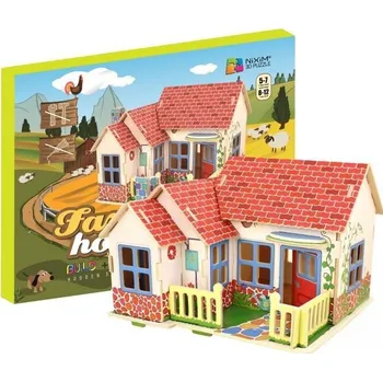 3D puzzle NiXiM Dřevěné 3D puzzle - Dům na farmě