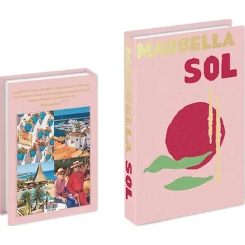 Dekorativní falešná kniha s úložným prostorem – Otevíratelná dekorace s motivem "Marbella Sol"