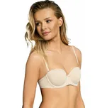Hladká bardotka Raff béžová silikonová ramínka 75C