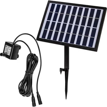 Zahradní dekorace Vodní jezírkové čerpadlo se solárním pohonem, 5 W, černá, výtlak 1 m