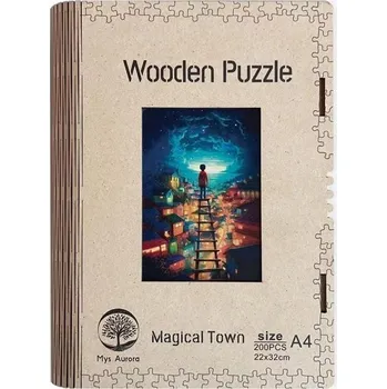 Puzzle Dřevěné puzzle/Magické město A4