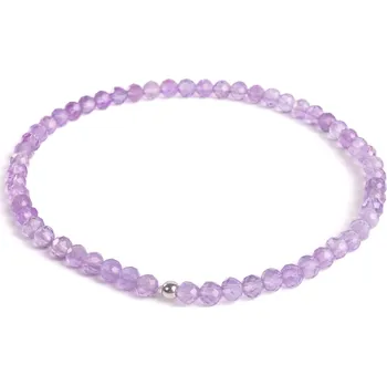 Náramek 7 Angelic Eyes Ametystový náramek se stříbrnou kuličkou Délka: 18 cm