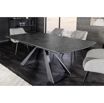 Jídelní stůl Rozkládací jídelní stůl - Concord, 180-230 cm, tmavý mramor