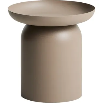 Zahradní stůl Kave Home Béžový kovový zahradní stolek Arcola Ø 45 cm