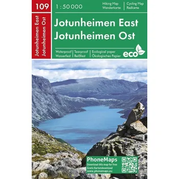 Cestování PMN 109 Jotunheimen East 1:50 000