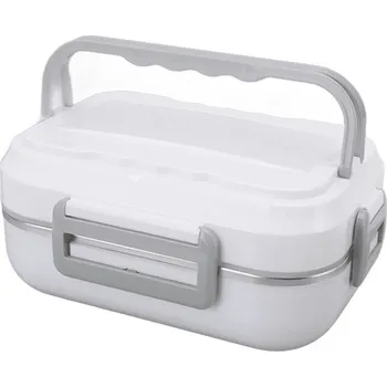 Jídlonosič Elektricky vyhřívaný box na jídlo 0,9 l 24 x 18,5 x 12 cm bílý