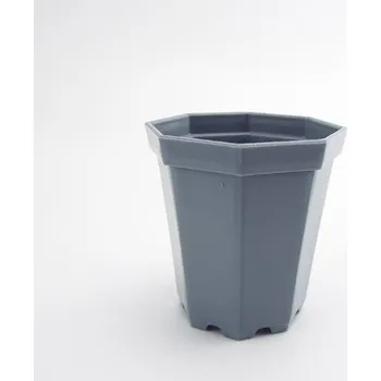 Plastový květináč 4 ks tmavě šedá S