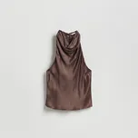 Reserved - Top halter - tmavě hnědá - UK945-89X - UK945-89X-M