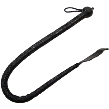BDSM obojek ROUGE Leather Devil Tail Whip (1 Metre Long)
