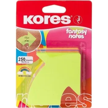 Dětské zboží Kores Neonové bločky 70x70mm ARROW tvar šipky, mix 5 barev