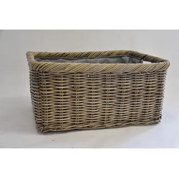 Koš na prádlo Vingo Ratanový úložný koš hranatý v šedých odstínech Rozměry (cm): 55x38, v. 28