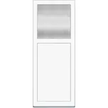 Solid Elements Vedlejší vchodové dveře Premium Easy, 90 L, rozměr vč. zárubně: 980 × 1980 mm, plast, levé, bílé, prosklené W1DRBCZTK1.0042