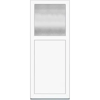 Vchodové dveře Solid Elements Vedlejší vchodové dveře Premium Easy, 90 L, rozměr vč. zárubně: 980 × 1980 mm, plast, levé, bílé, prosklené&nbsp;W1DRBCZTK1.0042