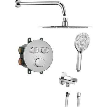 Vodovodní baterie SAPHO SMART SELECT podomítkový sprchový set s termostatickou baterií, 2 výstupy, vyústění, chrom RP032-01