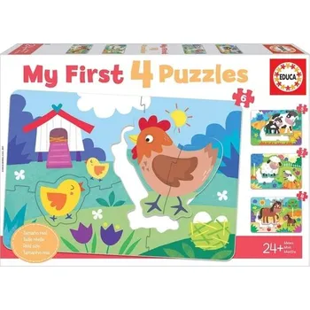 Hračka Moje první puzzle Maminky a mláďátka 4v1 (5,6,7,8 dílků)