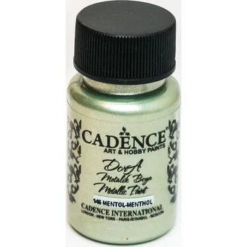 Metalická akrylová barva Cadence Dora Metalic - světlá mátová / 50 ml