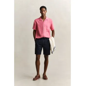 ŠORTKY GANT REG LINEN DS SHORTS EVENING BLUE
