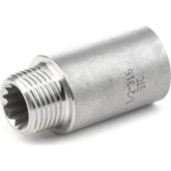 Vodovodní potrubí NEREZ prodloužení 1/2" x 20mm AISI 316L 180°C INOX1530.015.020