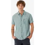 QUECHUA Pánská turistická košile s krátkým rukávem NH 500 2XL ZELENÁ