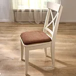 2 polštáře na židli, hnědá hnědá 40 x 40 x 4 cm.